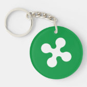 ロンバルディア国旗（イタリア） キーホルダー (正面)