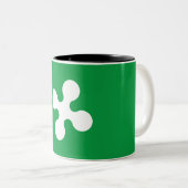 ロンバルディア国旗（イタリア） ツートーンマグカップ (正面右)