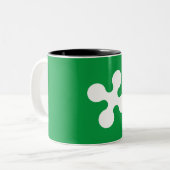 ロンバルディア国旗（イタリア） ツートーンマグカップ (正面左)