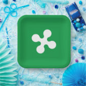 ロンバルディア国旗（イタリア） ペーパープレート (パーティー)