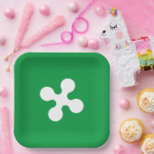 ロンバルディア国旗（イタリア） ペーパープレート (パーティー)