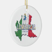 ロンバルディイタリアレトロ地域マップヴィンテージ土産 セラミックオーナメント (右)