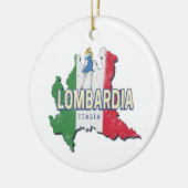 ロンバルディイタリアレトロ地域マップヴィンテージ土産 セラミックオーナメント (左)