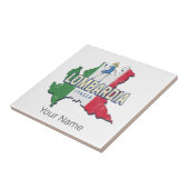 ロンバルディイタリアレトロ地域マップヴィンテージ土産 タイル (側面)