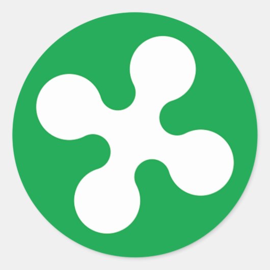 ロンバルディ国旗 ラウンドシール (正面)