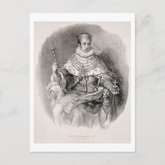 ロンバルディ・ベネチア王フェルディナンドI(1793-1875)、 ポストカード (正面)