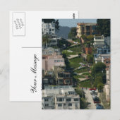 ロンバード通りインサンフランシスコAmericas Crookedes ポストカード (正面/裏面)