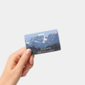 ロンパインの雪かぶった山々 バッジ (手持ち)