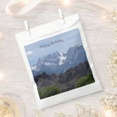 ロンパインの雪かぶった山々 フェイバーバッグ (クリップ留めされた状態)