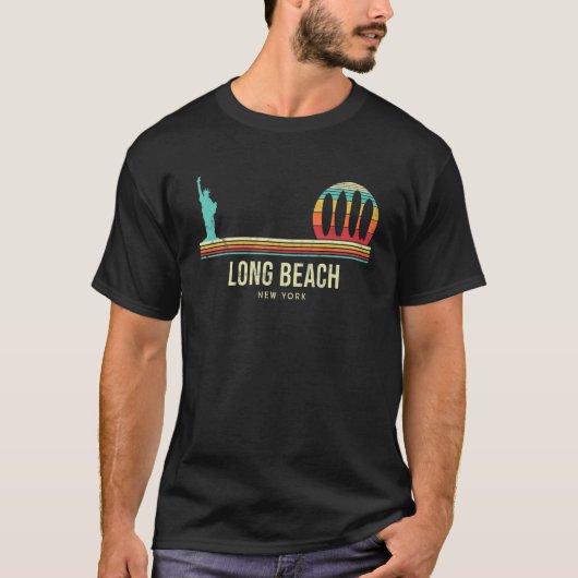ロンビーチサーフレトロニューヨーク Tシャツ (正面)