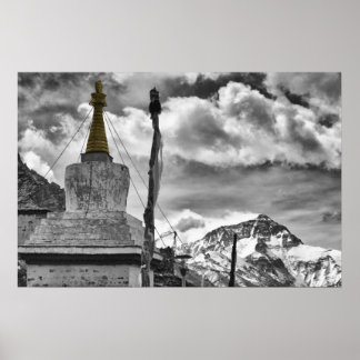 ロンブクモンテルアンドエベレスト山 ポスター