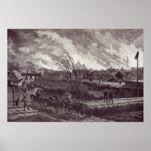 ロンベルク近郊のストリーの燃え盛り ポスター