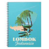 ロンボクのインドネシアの地図 ノートブック (正面)