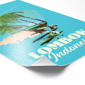 ロンボクのインドネシアの地図 フォトプリント            (角)