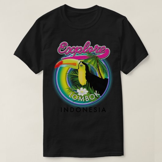 ロンボク・インドネシア旅行を探索する Tシャツ (デザイン正面)