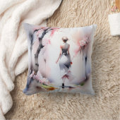 ロンリーウーマン歩く クッション (ブランケット)