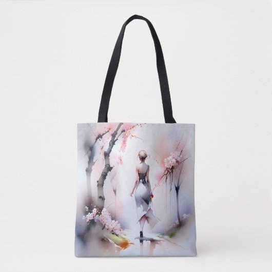 ロンリーウーマン歩く トートバッグ (正面)