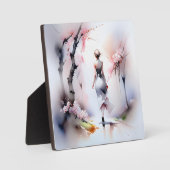 ロンリーウーマン歩く フォトプラーク (正面)