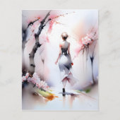 ロンリーウーマン歩く ポストカード (正面)