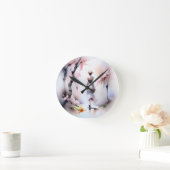 ロンリーウーマン歩く ラウンド壁時計 (ホーム)