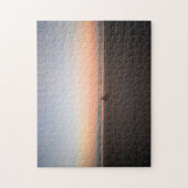 ロンリーサンライズバイク乗りビーチ- 11x14 ジグソーパズル (縦)