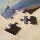 ロンリーシダーツリーランドスケー絵画ズ ジグソーパズル (側面)