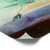 ロンリーシダーツリーランドスケー絵画ズ ポスター (角)