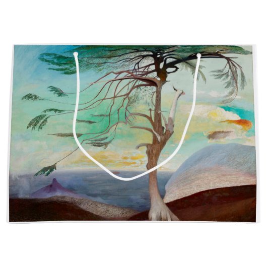 ロンリーシダーツリーランドスケー絵画ズ ラージペーパーバッグ (正面)