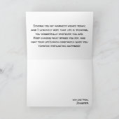 ロンリータートルロングディスタンスフレンド誕生日 カード (内部)