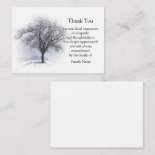 ロンリーツリーオンウィンターサンキューカード ノートカード (正面/裏面)