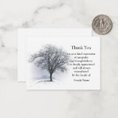 ロンリーツリーオンウィンターサンキューカード ノートカード (正面/裏面インサイチュ)