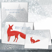 ロンリーレッドノルディックキツネメリークリスマス シーズンカード