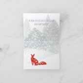 ロンリーレッドノルディックキツネメリークリスマス シーズンカード (内部)