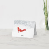 ロンリーレッドノルディックキツネメリークリスマス シーズンカード (裏面)