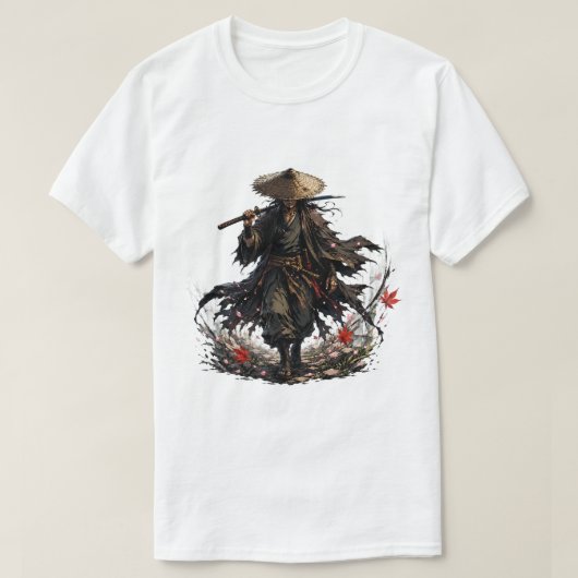 ロンリーローニン・マグ|羽織を纏った侍 Tシャツ (デザイン正面)