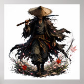 ロンリー侍マグカップ | 馬の文様のロンジン ポスター (正面)