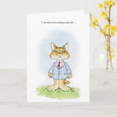 ロンリー子猫カード カード (黄色い花)