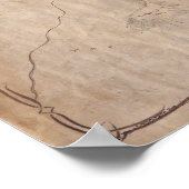 ロンリー山の地図 ポスター (角)