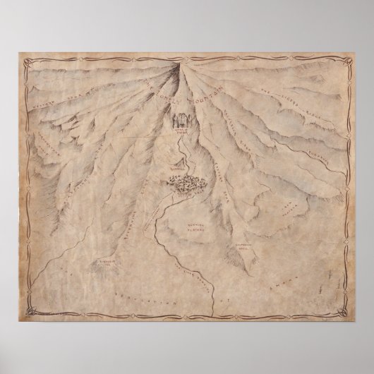 ロンリー山の地図 ポスター (正面)