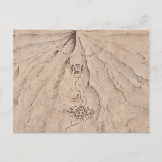 ロンリー山の地図 ポストカード (正面)