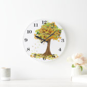 ロンリー·オータム·ツリー ラージ壁時計 (ホーム)