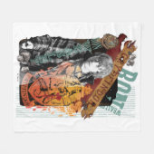 ロンヴァーズリーコラージュ1 フリースブランケット (正面(横))