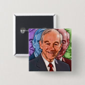 ロン選・ポール会長 缶バッジ (正面&裏面)