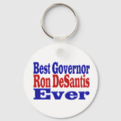ロン・デサンチ最高のスガバナーエバーレッドブルー文字 キーホルダー (正面)