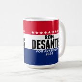 ロン・デサンティス2024クラシックブルーレッド社長 コーヒーマグカップ (正面右)