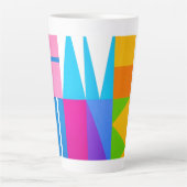 ロン・ブルカルトのアート・オブ・ザ・ハンプトンのレタースケープ カフェラテマグ (正面)