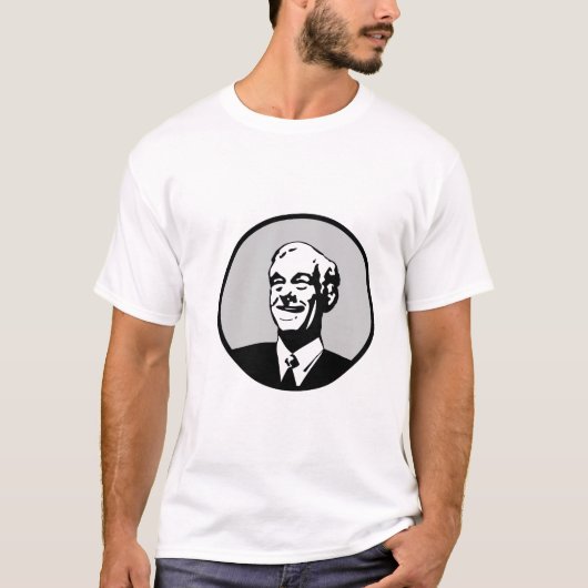 ロン・ポールの円の灰色 Tシャツ (正面)