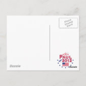 ロン・ポールの大統領2012年 ポストカード (裏面)