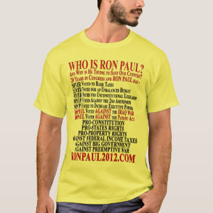 ロン・ポールの投票記録2012年 Tシャツ