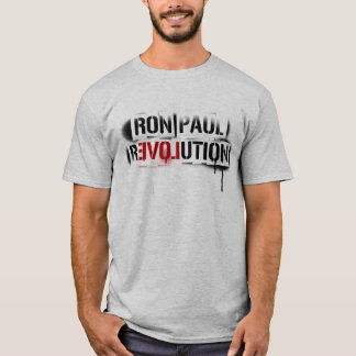 ロン・ポールの改革のステンシル落書き Tシャツ
